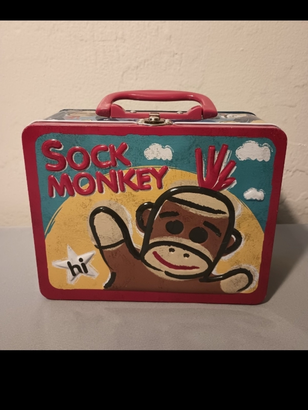 Schylling Sock Monkey Tin Lunch Box
